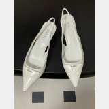 prada Brushed leather slingback pumps