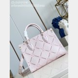Louis Vuitton OnTheGo PM Monogram Empreinte M45653 Pink Embroidery Thread Bag