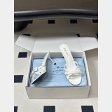 Prada 75mm Vernice Leather Mule Sandals