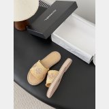 2026 Chanel raffia slide sandals