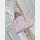 Louis Vuitton OnTheGo PM Monogram Empreinte M45653 Pink Embroidery Thread Bag