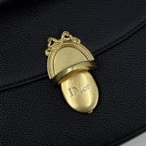 Dior Médaillon Flap Black Grained Calfskin M3920 Bag