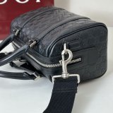Gucci Fashion 855789 Men Travel GG Emblem Small Duffle Bag