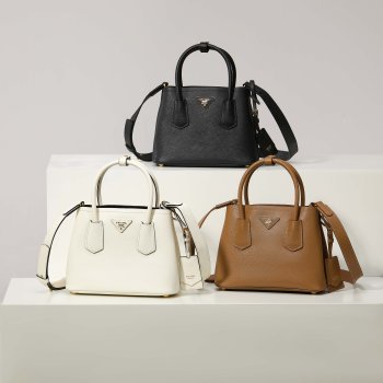 Prada Double small Saffiano leather bag 1BG443
