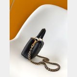 Buy Outlet Replicas Louis Vuitton Capucines Black Bag NANO M10166