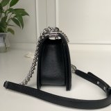 AAA+ CC Le Boy Luxury Replica Black Bags Caviar 25cm