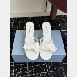Prada bow mesh sandals