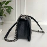 AAA+ CC Le Boy Luxury Replica Black Bags Caviar 25cm