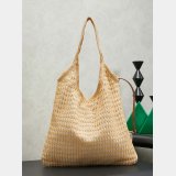 MIU MIU Ivy raffia-effect and linen bag