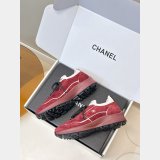 CC Calfskin & Mixed Fibers Sneakers