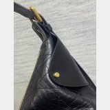 Christian Dior Large Dior Voyage Black Flat Macrocannage 5881 Bag