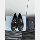Prada Printed leather ballerinas