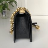 AAA+ CC Le Boy Luxury Replica Black Bags Caviar 25cm