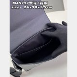 7 Star Louis Vuitton Fake Trunk Messenger Monogram Eclipse Canvas M45727 Grey