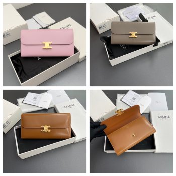 LARGE WALLET TRIOMPHE IN Shiny calfskin