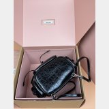 MIU MIU Crackle-finish cowhide Leather backpack Medium 5BZ043
