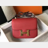Perfect Hermes handmade Stiching Constance Bag 23cm