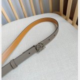 Top Loewe Pebble Grain Calf Anagram Belt 2.0CM