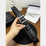 Prada Saffiano Leather Reversible Belt