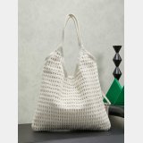 MIU MIU Ivy raffia-effect and linen bag