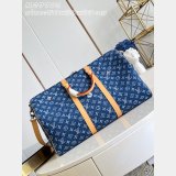 Louis Vuitton Designer Keepall Bandoulière 50 M27781 Blue Bag