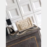 2026 CC Tweed FLAP BAG Beige