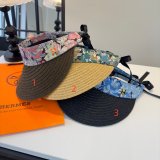 Hermes New Open-Top Straw Sun Hat