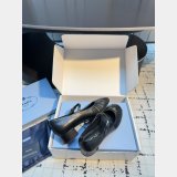 prada Crinkled leather Mary Jane ballet flats