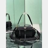 Prada Explore Re-Nylon shoulder bag with flap bLACK