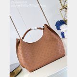 Louis Vuitton Carmel Mahina Leather M53188 Brown Bag