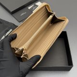 CASSANDRE MATELASSE ZIP AROUND WALLET IN GRAIN LEATHER