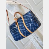Louis Vuitton Designer Keepall Bandoulière 50 M27781 Blue Bag