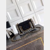 2026 CC Tweed FLAP BAG Black