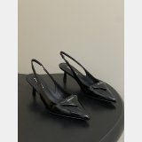 Prada Patent leather slingback pumps