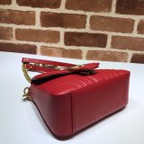 Cheap 547260 Gucci Chevron Leather GG Marmont Mini Top Handle