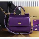 Dolce & Gabban patent leather Sicily handbag 20CM