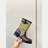 2026 Prada Leather and canvas boots