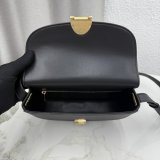 Dior Médaillon Flap Black Grained Calfskin M3920 Bag