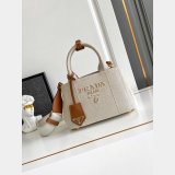 Prada Jardiniere cotton canvas handbag