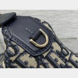 Dior Travel Nomad Pouch Blue 1:1 2875 Oblique Jacquard Fabric Bag