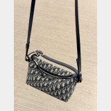 Dior Travel Nomad Pouch Blue 1:1 2875 Oblique Jacquard Fabric Bag