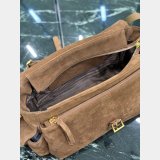 Prada Explore suede shoulder bag with flap
