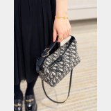 Dior Travel Nomad Pouch Blue 1:1 2875 Oblique Jacquard Fabric Bag