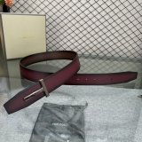 Tom Ford Smooth Calf Leather T-Buckle Belt 38MM