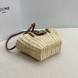 Celine TEEN COUFFIN in WICKER AND NATURAL CALFSKIN