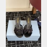 Prada bow mesh sandals