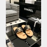 2026 CC Raffia & Lambskin Mules