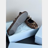 Prada Printed leather ballerinas