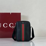 Gucci Mini 876226 With Web In Black Soft 1:1 Leather Bag