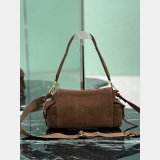 Prada Explore suede shoulder bag with flap